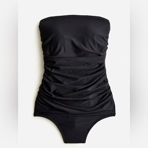 Ruched bandeau one-piece swimsuit